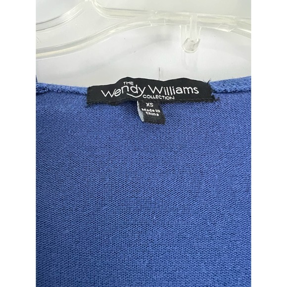 The Wendy Williams Collection XS Blue Sweater Cardigan Long Sleeve Pockets - Picture 2 of 5